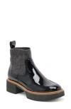 Dolce Vita Saline H2o Waterproof Platform Bootie In Midnight Patent Leather H2o