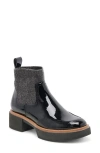 Dolce Vita Saline H2o Waterproof Platform Bootie In Midnight Patent Leather H2o