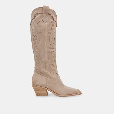 Dolce Vita Samsin Boots Taupe Suede In Brown