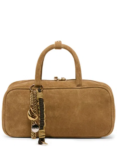 Dolce Vita Santina Suede Top Handle Bag In Brown