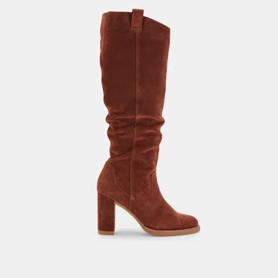 Dolce Vita Sarie Boots Brandy Suede In Brown