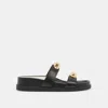 Dolce Vita Satine Sandals Black Leather In Multi