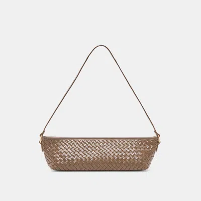 Dolce Vita Savaii Woven Shoulder Bag Brown Woven Leather