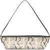 Dolce Vita Savii Snakeskin Embossed Faux Leather Shoulder Bag In White