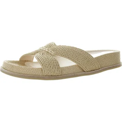 Dolce Vita Selda Womens Textured Straw Slide Sandals