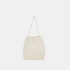 Dolce Vita Serilda Pearl Handbag Ivory Satin In Gray