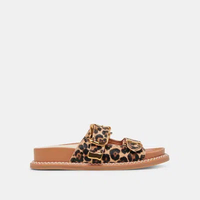 Dolce Vita Sevana Sandals Dk Leopard Calf Hair