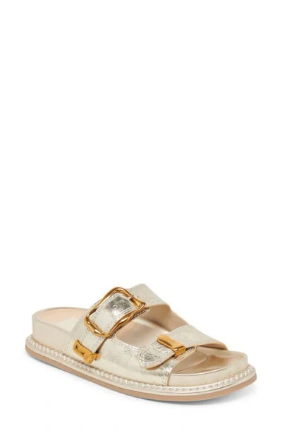 Dolce Vita Sevana Two Strap Sandal In Light Gold