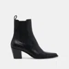 Dolce Vita Shadie H2o Wide Booties Black Leather In Black