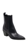 Dolce Vita Shadie Pointed Toe Chelsea Boot In Black Leather