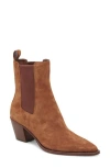 Dolce Vita Shadie Pointed Toe Chelsea Boot In Brown Suede H2o