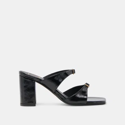 Dolce Vita Shane Heels Midnight Crinkle Patent In Black