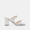 Dolce Vita Shane Heels Silver Metallic Leather In Silver