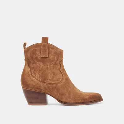 Dolce Vita Shania Booties Brown Suede