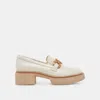 Dolce Vita Sheena Loafers Ivory Crinkle Patent