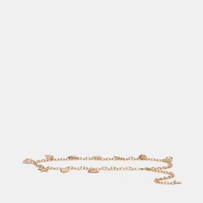 Dolce Vita Shell Chain Link Belt In Gold Size Xs/s By