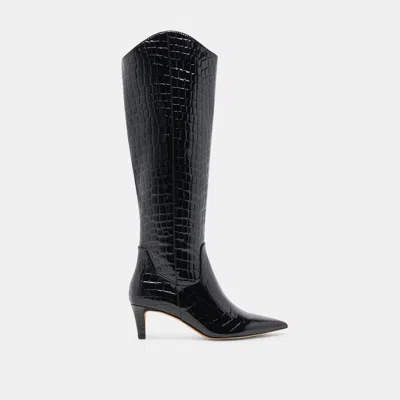 Dolce Vita Shilah Boots Noir Embossed Leather