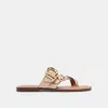 Dolce Vita Shore Sandals Ivory Leather In Brown