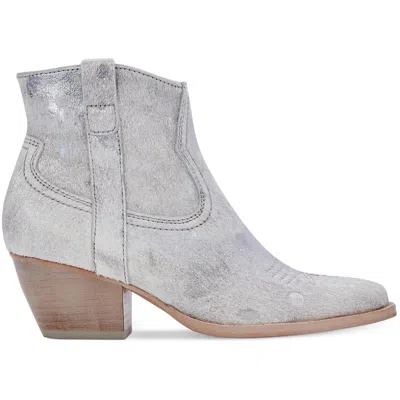 Dolce Vita Silma Womens Calf Hair Shimmer Booties In Multi