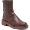 Dolce Vita Simaya H2o Waterproof Platform Bootie In Mahogany Leather