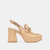Dolce Vita Sirus Heels Lt Natural Raffia In Brown