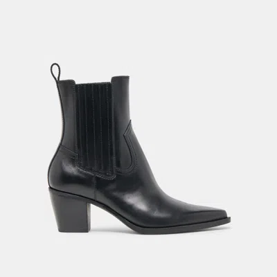 Dolce Vita Slim Booties Black Leather