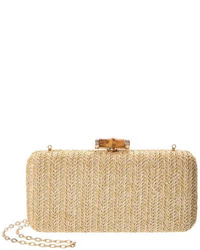 Dolce Vita Solace Raffia Clutch In Brown