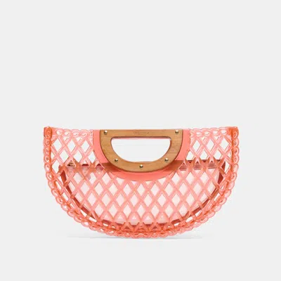 Dolce Vita Solandra Clutch In Coral Jelly By  In Pink