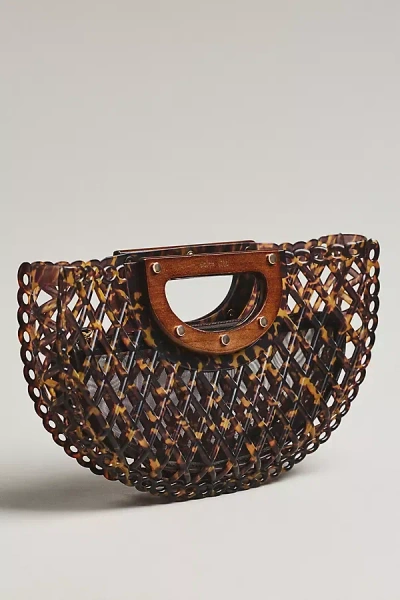 Dolce Vita Solandra Jelly Clutch In Brown