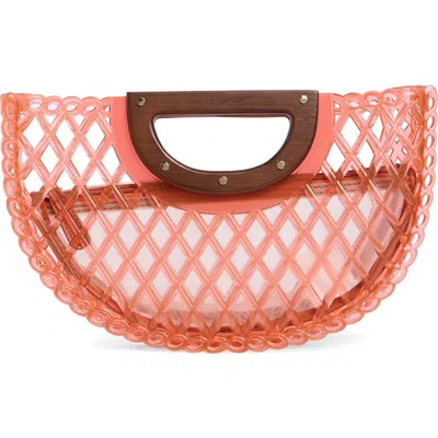 Dolce Vita Solandra Jelly Clutch In Orange