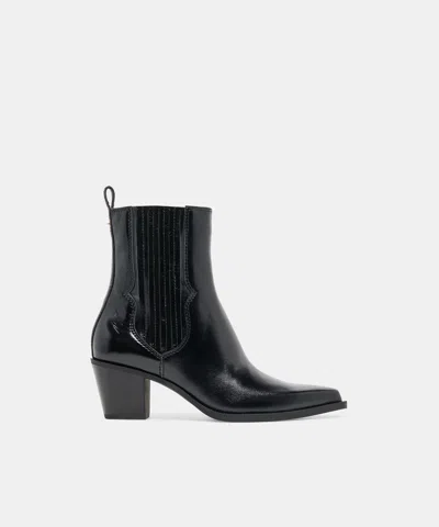 Dolce Vita Soline H2o Waterproof Booties In Black Leather Size 6 By