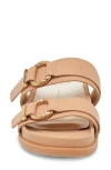 Dolce Vita Women's Soya Double Buckle Footbed Sandals In Light Tan Leather