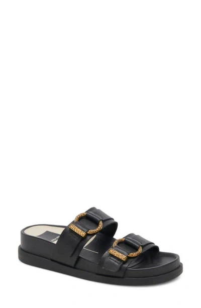 Dolce Vita Soya Sandal In Onyx Leather