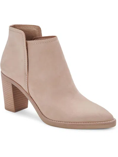Dolce Vita Spade Womens Zipper Leather Ankle Boots In Multi