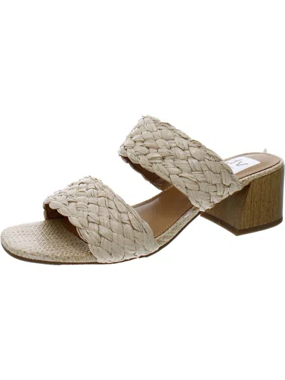 Dolce Vita Stacey Womens Braided Slip On Heels In Beige