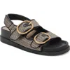 Dolce Vita Starla Platform Sandal In Black Multi Woven