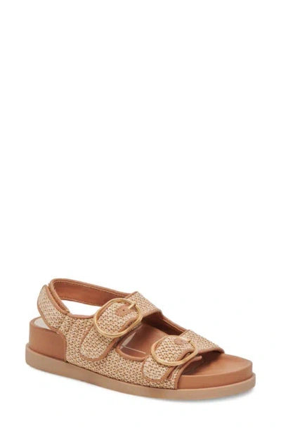 Dolce Vita Starla Platform Sandal In Tan Multi Woven