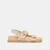 Dolce Vita Starla Sandals Creme Floral Raffia In Brown