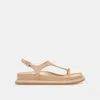Dolce Vita Stefan Gemstone Sandals Bamboo Suede In Neutral