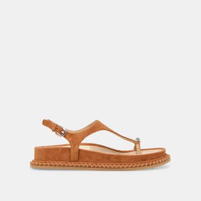 Dolce Vita Stefan Gemstone Sandals Caramel Suede