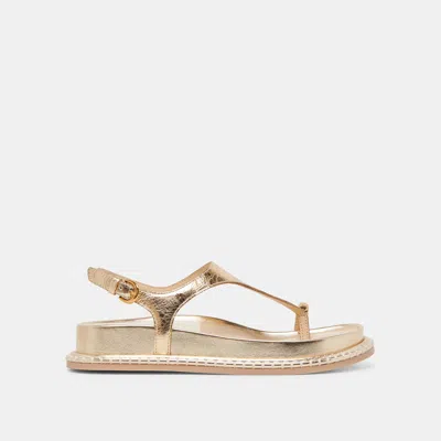 Dolce Vita Stefan Sandals Gold Distressed Leather