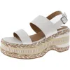 Dolce Vita Surrey Womens Faux Leather Open Toe Wedge Sandals In Multi