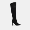 Dolce Vita Sury Wide Calf Boots Onyx Suede In Black