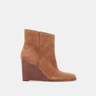 Dolce Vita Susann Wide Booties Chestnut Suede In Brown