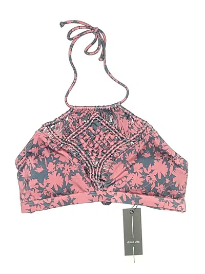 Pre-owned Dolce Vita Swimsuit Top Pink Print Pattern Swimwear