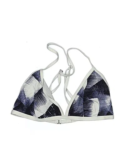 Pre-owned Dolce Vita Swimsuit Top Silver Graphic Pattern Swimwear