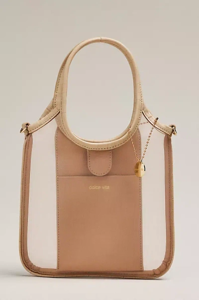 Dolce Vita Sylvene Mesh Crossbody Satchel In Neutral
