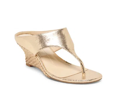 Dolce Vita Symon Wedge Sandal In Gold