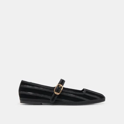 Dolce Vita Tameka Ballet Flats Black Stripe Mesh