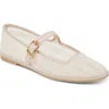 Dolce Vita Tameka Mesh Mary Jane Flat In Bone Stripe Mesh